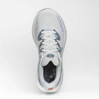 Top view of MOVV NOSTARA Women's Cloudy shoe in soft gray fabric